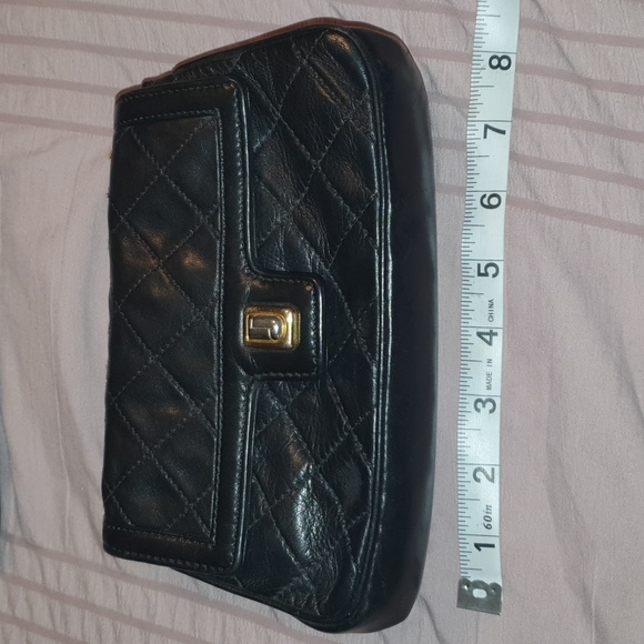 Judith Leiber Black Leather Quilted Mini Bag - Picture 12 of 14
